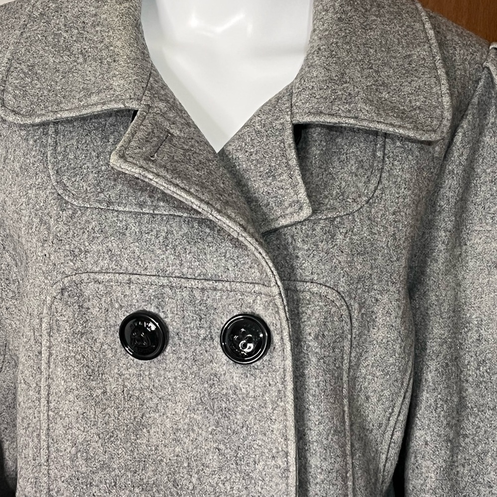 Steve Madden Women’s  Wool Peacoat Jacket  Gray Winter Coat Size XL - Picture 3 of 5